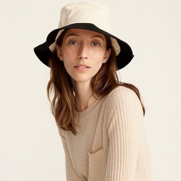 J. Crew Color Block Wide Brim Bucket Hat NWT